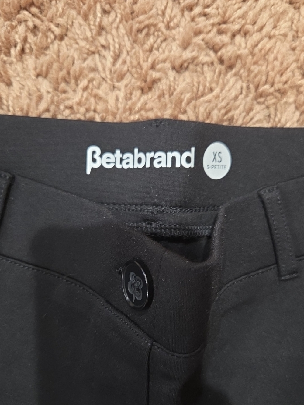 Betabrand Women’s Black Straight Leg Dress Pants